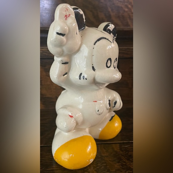 1930’s Vintage Disney Mickey Mouse Ceramic Bank - Picture 2 of 10